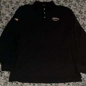 90s Denver Pioneers Long Sleeve Mission Polo Shirt Vintage